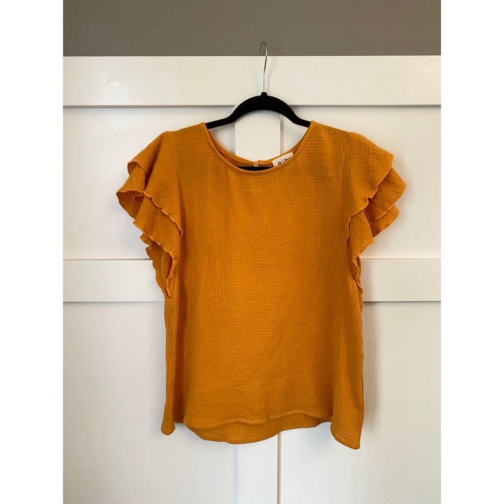 Bibi size small mustard blouse EUC‎
